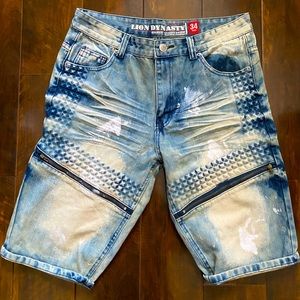 Urban Painted Denim Shorts